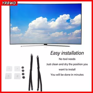YRBWD 2 Chiếc Dây An Toàn Tivi, Neo Nội Thất Có Thể Điều Chỉnh Bền Đẹp, Bảo Vệ An Toàn Ổn Định Dây Chống Đầu Chống Đầu