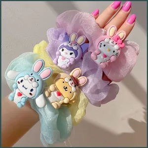 YT4 Sanrio Cinnamoroll Giai Điệu Kuromi sheadline Dây Buộc Tóc Gấu Dây Cao Su Cô Gái Hoạt Hình Phụ Kiện Dễ Thương