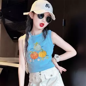 Áo nhẹ hoạt hình thời trang không tay cho bé gái mùa hè (90-130)