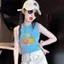 Áo nhẹ hoạt hình thời trang không tay cho bé gái mùa hè (90-130)