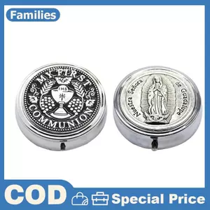 Chén Thánh Hộp Trang Sức Vintage Kim Loại Rosaries Nelaces Người Tổ Chức Tôn Giáo Giftmunions Nhà Thờ Bông Tai Hộp Bảo Quản