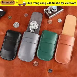 ESSENCEH Túi đựng đồng hồ, Phụ kiện đồng hồ lật di động, Túi quà tặng bằng da PU Trang sức Đồng hồ lưu trữ Túi lưu trữ đồng hồ