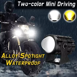 VFZ 8V-80V 2 Chiếc Đèn Lái Xe Mini Điểm Đèn Pha Trắng + Vàng Chống Thấm Nước Đa Năng Đèn OTE