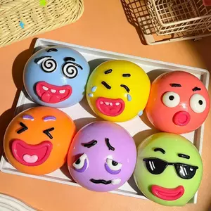 Ngộ nghĩnh Mặt Tính Năng Bóng Squishy DIY Mặt Bóp Đồ Chơi Chậm Phục Hồi Căng Thẳng Fidget Đồ Chơi Cho Trẻ Em saixit2vn