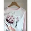 Milyfashion Màu Sắc Phù Hợp Với Vui Nhộn In Raglan Dài Tay T Mùa Hè Phong Cách Mới Nhẹ Kem Chống Nắng Lười Top HD2Y