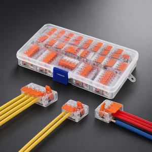 75 Miếng Kết Nối Dây Các Loại Có Vỏ Kết Nối Nhanh 5 Đầu Nối Dây Dẫn Đầu Nối Dễ Dàng Sử Dụng Cho DIYers