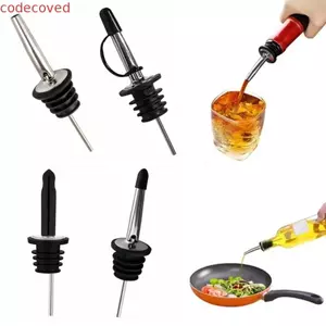 Bộ vòi rót rượu CODECOVED 6 / 12 chiếc, thép không gỉ có mũ chống bụi cao su Dụng cụ rót chai rượu, Dụng cụ thanh pha chế chống tràn tự đóng chống rò rỉ