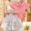 Bé gái (90-170) Áo tay bay nhỏ phong cách mới mùa hè + Bộ đồ hai mảnh thời trang Bud Culottes