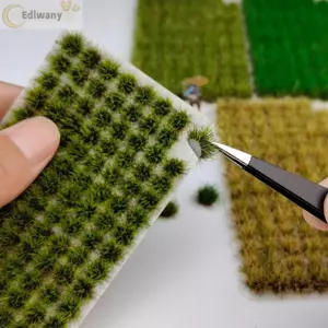 EDIWANY 120 CHIẾC Lông Cỏ, Mô hình cỏ hoa thu nhỏ nhiều màu, Mô hình phong cảnh sáng tạo Chiều cao 8mm Phụ kiện DIY Đồ chơi cụm hoa nhân tạo