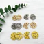 Khóa tấm kim loại Phong cách Trung Quốc Khóa quần áo Nhiều nút Quans lớn Nút cổ áo Hanfu Sườn xám Nút bán nguyệt 6.23 G8RT
