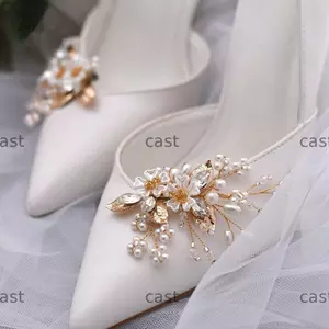 CAST 2 Chiếc (1 Đôi) Giày Quyến Rũ Sáng Bóng Cao Gót / Giày Bốt Phụ Kiện Tiệc Cưới Khóa Trang Trí