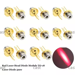 CAST 1 / 2 / 5 / 10 Đầu Laser Đỏ 5MW 650nm 2.2V Hồng Ngoại Đốt Công Suất Cao