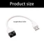 Btsg 20cm USB A đến 9 Pin Cáp Trắng Tay Bên Trong Dây Cho Máy Tính Để Bàn Kết Nối USB Đầu Ngắn Định Tuyến an
