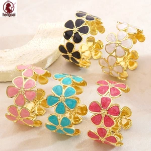 Vòng tay tráng men rách dầu bằng thép không gỉ - Trang sức khai trương hoa thời trang Châu Âu