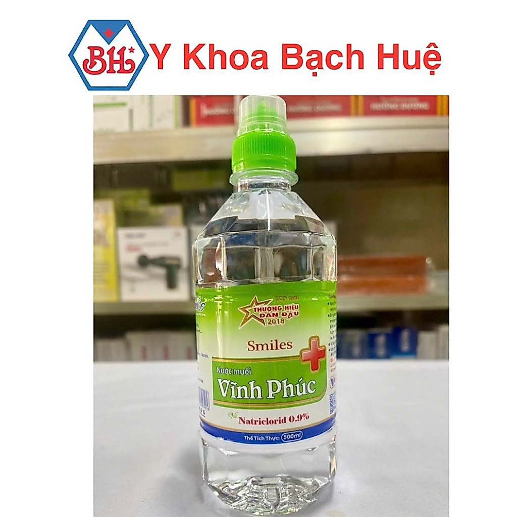 Thùng 20 chai 500ml nước muối sinh lý.