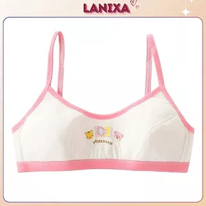 Áo lót lá học sinh dây mảnh nấc cài sau tiện lợi chất cotton thoáng khí thấm hút mồ hôi LANIXA B528