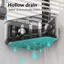 Kệ góc tam giác có lỗ thoát nước - Cốc hút nhựa cho phòng tắm nhà bếp