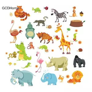 GCDHome Động Vật Treo Tường Cho Trẻ Em Bé Nhà Poster MonkeyElephant Ngựa Dán Tường Đề Can HOT