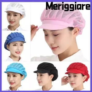 Mũ làm việc đầu bếp MERIGGIARE, Mũ làm việc nhà bếp thoáng khí chống dầu, Phụ kiện nấu ăn Chất liệu Cotton Chống bụi Tóc chống rơi Mũ chuẩn bị thực phẩm Mũ bảo hiểm lao động đầu bếp