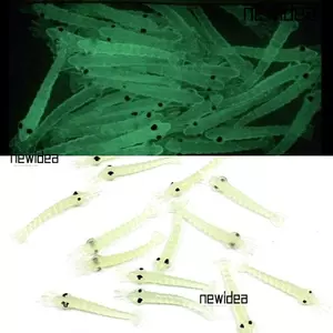 MỚIIDEA Mồi Câu Cá Tôm Phát Sáng, Mồi Câu Cá Tôm Dạ Quang, Phong Cách Sinh Học Mềm Cao Su Mồi Mềm Giun Câu Cá Biển