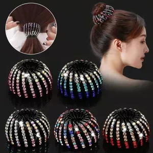 Lười Bóng Đầu Tổ Chim Kẹp Tóc Tóc Đầu Sau Kim Cương Giả Đuôi Ngựa Khóa Kích Thước Lớn Kẹp Mũ Đội Đầu Nữ BL1I