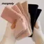 Găng tay lông cừu chồn MARGREDY, Găng tay nửa ngón dệt kim sang trọng mềm mại, Găng tay không ngón thời trang Thể thao ngoài trời