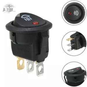 Tự Động Bật Tắt Rocker Công Tắc Tròn 12V Đèn Led Sương Mù Màu Đỏ Biểu Tượng Xe Van Bộ Xe Tải