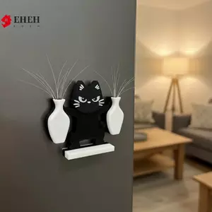 Nam Châm Bình Mèo Mini Cho Tủ Lạnh Thiết Kế Đôi Whisker Collector Mèo Từ Tính Dễ Thương Trang Trí Nhà Cho Nhà Bếp Tủ Lạnh Từ Tính VN