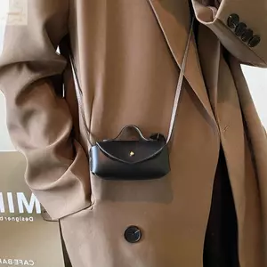 Ví đựng tiền xu AWNGD, Túi đeo chéo Mini bằng da PU ngang, Túi son môi nhỏ màu trơn