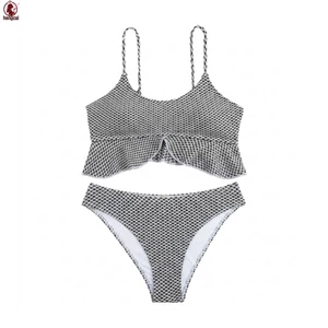 Nữ Kẻ Sọc Bikini Đồ Bơi Hai Mảnh Tam Giác Đáy Có Thể Điều Chỉnh Dây Đeo Đồ Bơi Cho Bãi Biển Bể Bơi Đảng