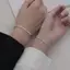 JRP 2 Chiếc Đơn Giản Thời Trang Tinh Tế Vòng Tay Cho Cặp Đôi Unisex Cao Cấp Cảm Giác Trái Tim Vòng Tay Trang Sức Phụ Kiện Quà Tặng Valentines JRP