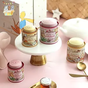 Phim Hoạt Hình Vườn Thỏ Vali Bảo Quản Kẹo Hộp Bánh Quy Tròn Kim Loại Trang Sức Tổ Chức Cho Đám Cưới Tiệc Sinh Nhật Hộp Quà Tặng ELWW