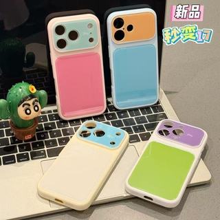 Ốp lưng Dopamine Hit Color Acyrlic dễ thương cho iPhone 13 14 15 16 17 Pro Max 17Pro Ốp lưng da Cửa sổ lớn Bảo vệ Camera