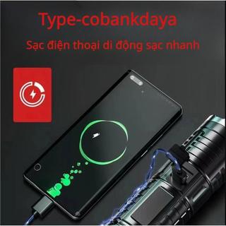 Đèn pin bền lâu, điều chỉnh độ sáng nhiều cấp, chống nước, có thể dùng làm pin dự phòng, sạc qua cổng USB.