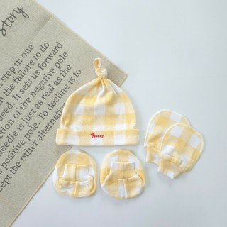 Bộ mũ vớ sơ sinh củ tỏi đáng yêu chất thun cotton cho bé 3-5kg.