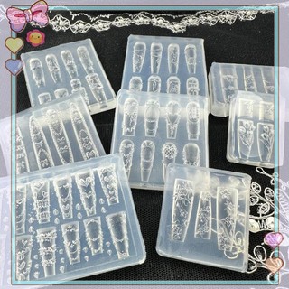 [beautifulhome] Dây Xích Ren Pháp Hoa 3D Khuôn Acrylic Thiên Nga Trang Trí Móng Tay Nghệ Thuật DIY Silicone Trang Trí Móng Tay Mẫu Nghệ Thuật Móng Tay Khuôn Dụng Cụ [Làm Đẹp]
