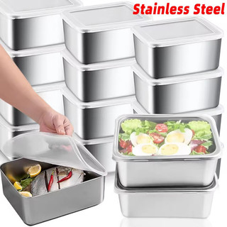 Hộp đựng thực phẩm bằng thép không gỉ có nắp - Tủ lạnh Hộp đựng rau quả tươi