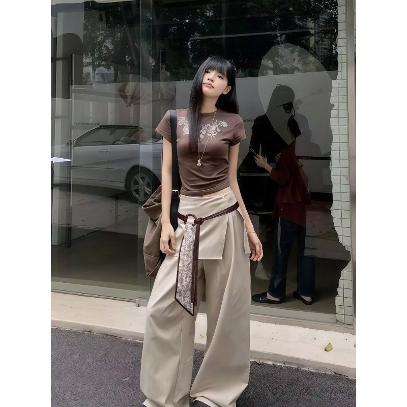 Thắt lưng khăn lụa phong cách retro Mỹ - Phụ kiện cao cấp cho quần jean