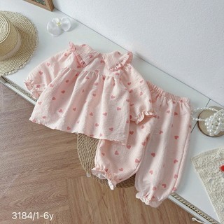 [8-26kg] Set Đồ Bộ Dài Đũi Hàn Xinh Cho Bé Gái Ở Nhà, Đi Học, Đi Chơi,.... Bộ Dài Mẫu 2
