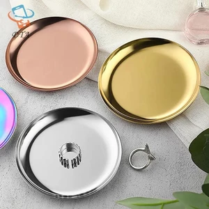 Khay đựng đồ trang sức bằng kim loại phong cách sang trọng nhẹ Khay đựng đồ bằng thép không gỉ Ký túc xá Mỹ phẩm Trang trí tấm trang sức VN