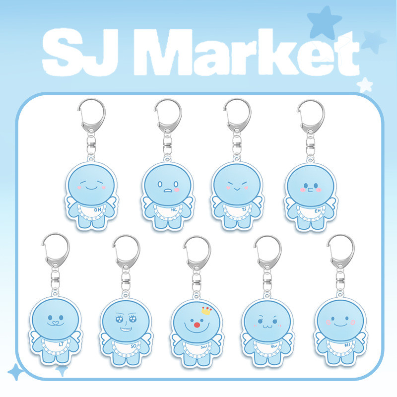 SQ3 SUPER JUNIOR Acrylic Móc Khóa SJ THỊ TRƯỜNG Mặt Dây Chuyền 20 NĂM Phụ Kiện Hoạt Hình Ngôi Sao Ngoại Vi QS3