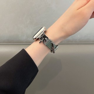 Dây đeo đồng hồ Denim thời trang Thích hợp cho iwatch S10 9 8 7 ultra 6 5 4 SE 3 Size 38mm40mm41mm42mm44mm45mm46mm49mm
