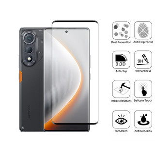 Kính cường lực bảo vệ màn hình Tecno Pova Curve 5G 2 trong 1 cho Tecno Pova Slim 7 6 5 Pro Neo Ultra 4G 5G 9D với màng ống kính máy ảnh