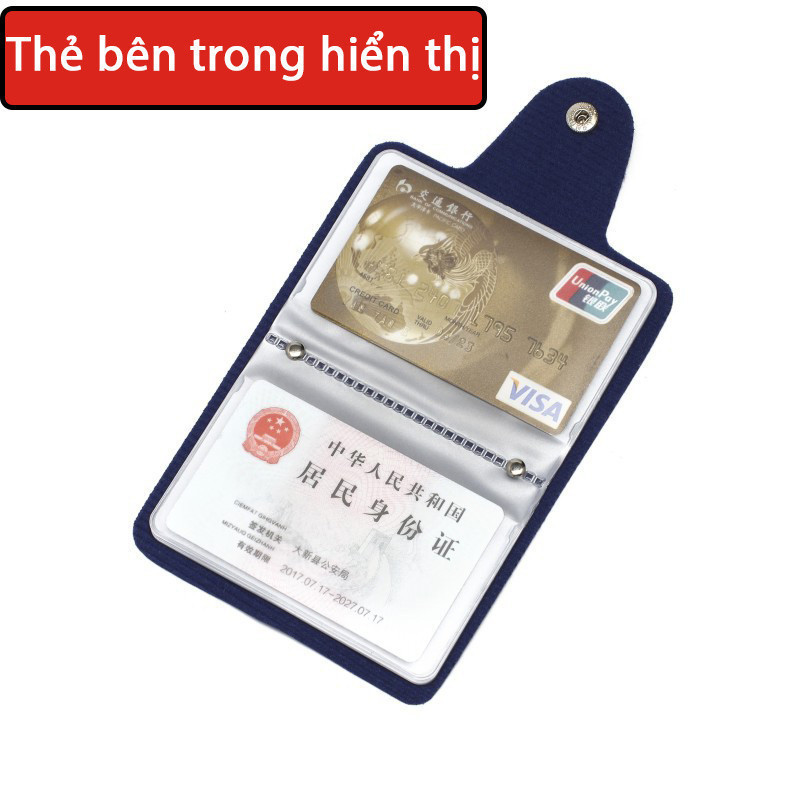 M8 Đơn Giản Nhỏ 24 Khe Cắm Thẻ Tinh Tế Đựng Thẻ Ví Đựng Tiền Xu Nhẹ Mỏng Thẻ Ngân Hàng Thẻ Tín MALAN