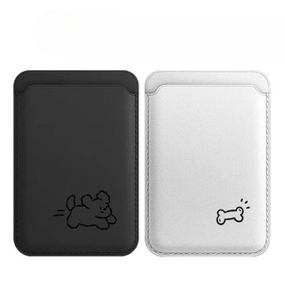 Hộp đựng thẻ cặp đôi họa tiết chó và xương cho iPhone 17promax 17pro 16pro16prmax 15pro 15promax 14 14promax 14pro