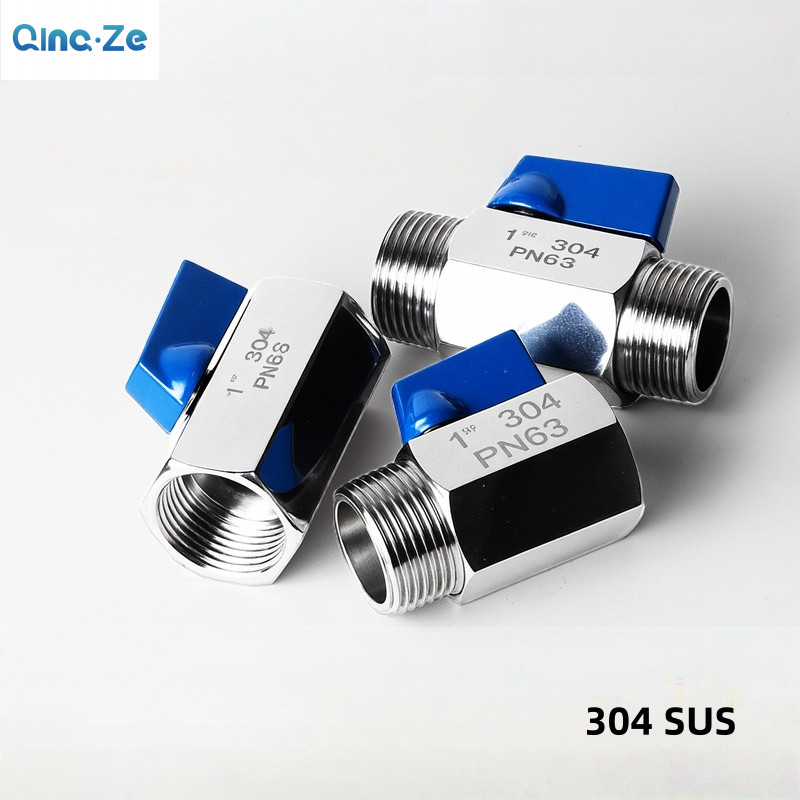 Van bi mini inox 304 PN63 1 / 8 1 / 4 3 / 8 1 / 2 3 / 4 Van công tắc ...