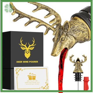 Đầu Hươu Chai Rượu Rót Và Nút Chặn 2 Trong 1 Stag Rượu Có Hộp Quà Tặng Săn Bắn Quà Tặng Sinh Nhật Quà Giáng Sinh Cho Nam Bố Thợ Săn silicone hợp kim tiện dụng phù hợp dùng cho gia đình căn hộ văn phòng và không gian nhỏ