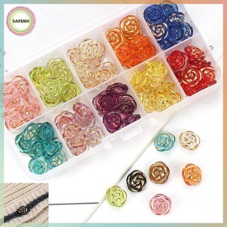 SAFENH - 30 Chiếc Nút Áo Hình Hoa Hồng Acrylic, Phụ Kiện Handmade DIY