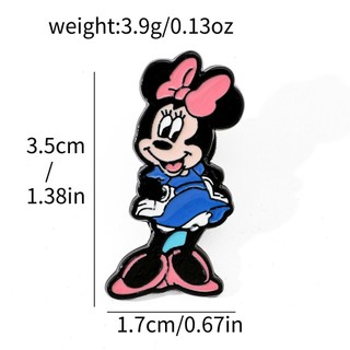 4 Cái / bộ Hoạt Hình Dễ Thương Mickey Minnie Huy Hiệu Kim Loại Vịt Donald Hợp Kim Dầu Nhỏ Giọt Thổ Cẩm Quần Áo Phụ Kiện Pin