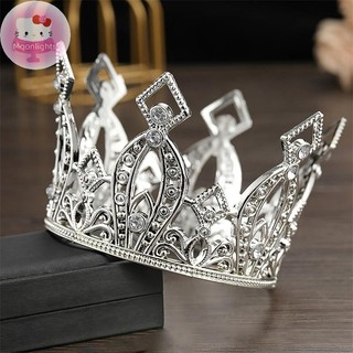 Moonlights Cô Dâu Cưới Tiaras Pha Lê Vương Miện Nhỏ Bánh Brithday Trang Sức Trang Trí Trẻ Em Nhỏ Diadem Phụ Kiện Tóc EN